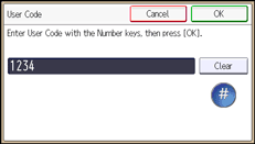 Operation panel screen illustration