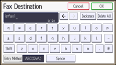 Operation panel screen illustration