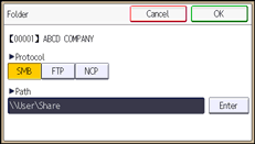 Operation panel screen illustration