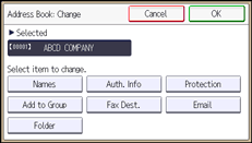 Operation panel screen illustration