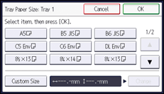 Operation panel screen illustration