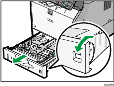 Front side of the machine illustration