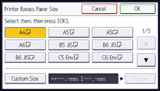 Operation panel screen illustration