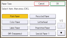 Operation panel screen illustration