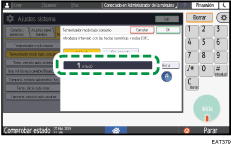 Ilustración de la pantalla del panel de mandos