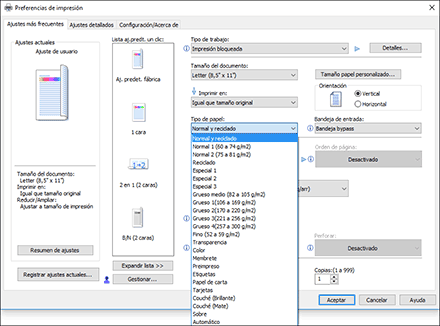 Ilustración de la pantalla del driver