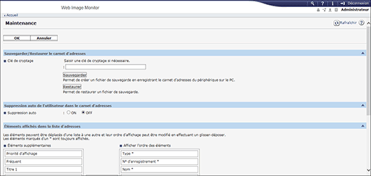 Illustration de la page du navigateur Web