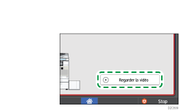Illustration de l'écran du panneau de commande