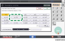 Illustration de l'écran du panneau de commande