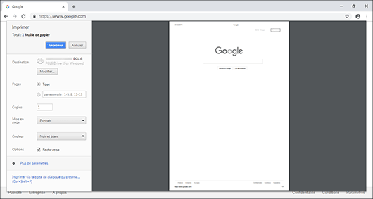 Illustration de la page du navigateur Web