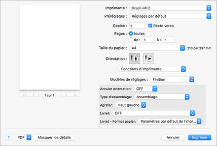 Illustration de l'écran Pilote