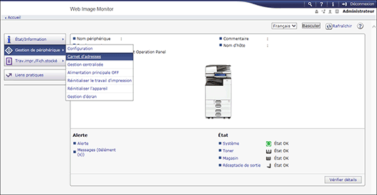 Illustration de la page du navigateur Web