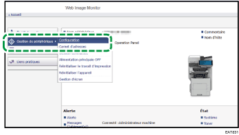 Illustration de la page du navigateur Web
