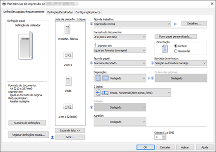 Ilustração da tela do driver