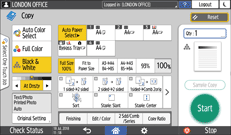 Operation panel screen illustration