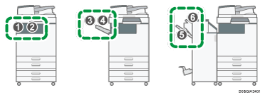 Illustration of output tray