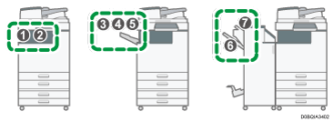 Illustration of output tray