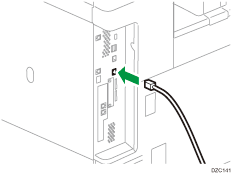 illustration of connecting Ethernet cable