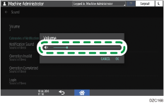 Operation panel screen illustration