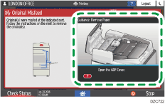 Operation panel screen illustration