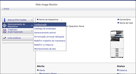 Ilustração da tela do navegador