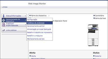 Ilustração da tela do navegador
