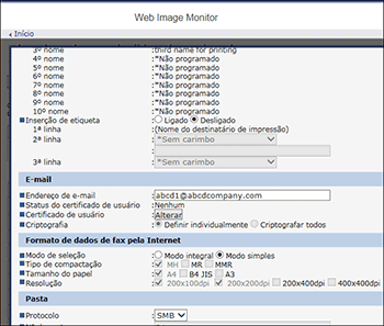Ilustração da tela do navegador