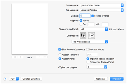 Ilustração da tela do driver