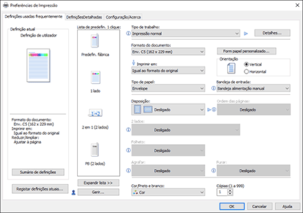 Ilustração da tela do driver