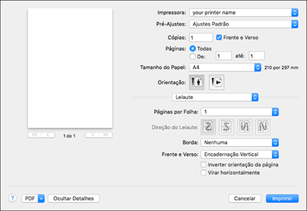 Ilustração da tela do driver