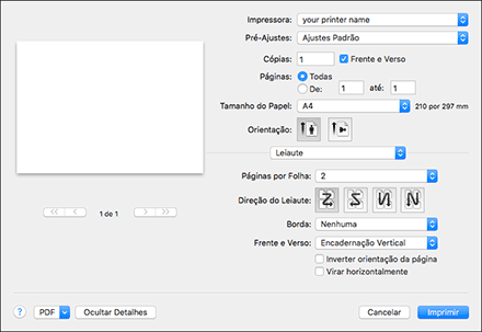 Ilustração da tela do driver