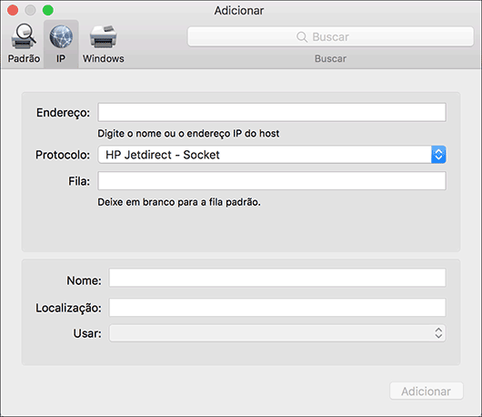 Ilustração da tela do driver