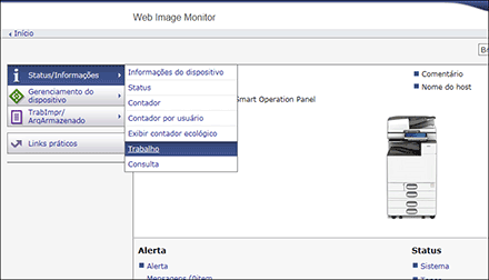 Ilustração da tela do navegador