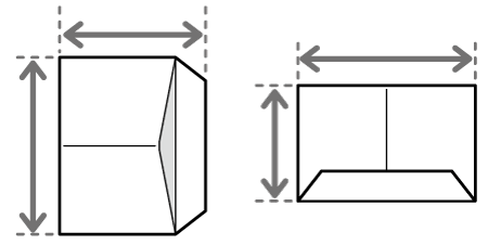 Illustration of envelope size