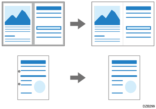 Illustration of image erasing shadow and border