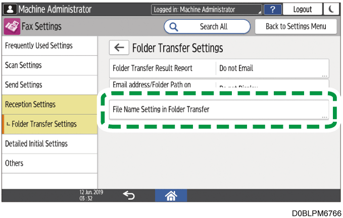 Operation panel screen illustration