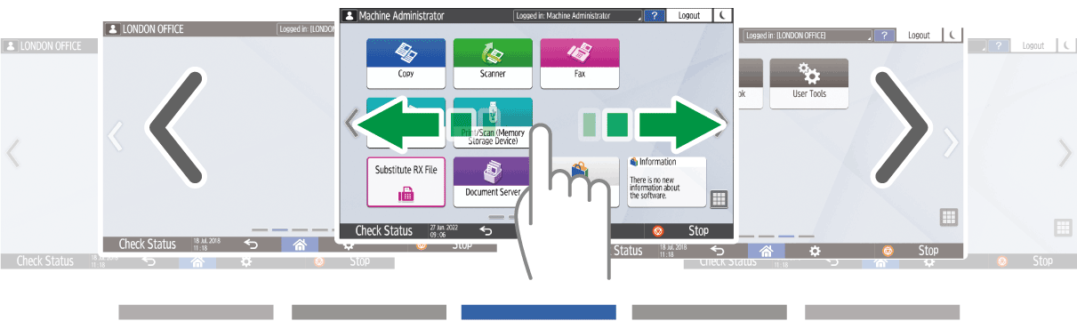 Operation panel screen illustration