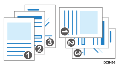 Rotating collate image illustration