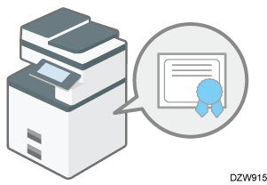 Illustration of installing a device certificate