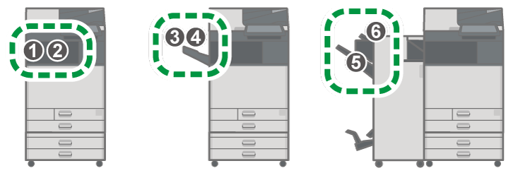 Illustration of output tray
