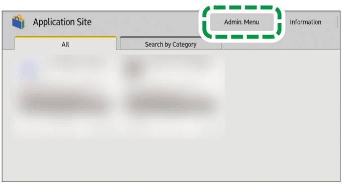 Operation panel screen illustration