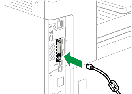 Gigabit Ethernet port illustration numbered callout illustration