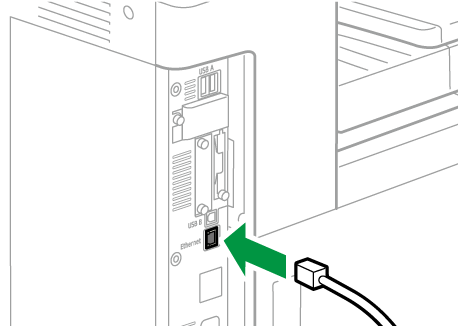 illustration of connecting Ethernet cable