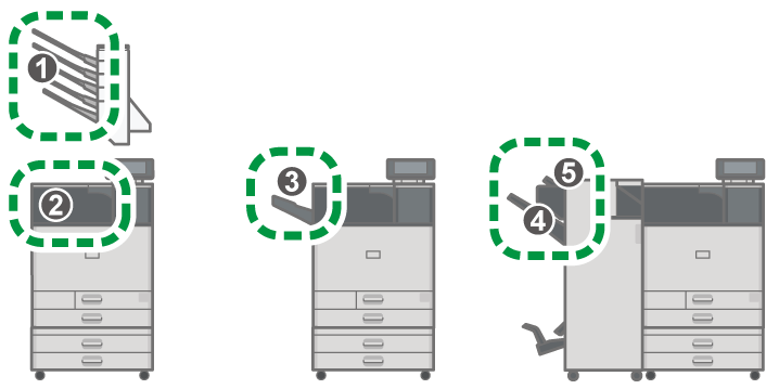 Illustration of output tray