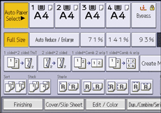 Operation panel screen illustration