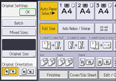 Operation panel screen illustration