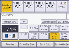 Operation panel screen illustration