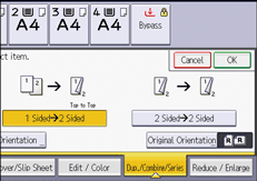 Operation panel screen illustration