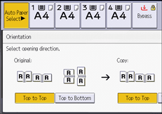 Operation panel screen illustration