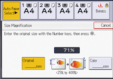 Operation panel screen illustration